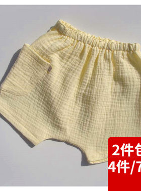 木木乐婴幼儿水洗纱布大pp裤
