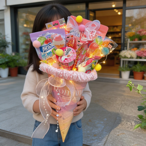 冰淇淋甜筒花束DIY材料包