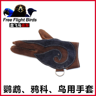 训鸟鹦鹉鸦科防抓防咬手套宠物宠物训练用护手三指渡鸦手套盘飞鸟