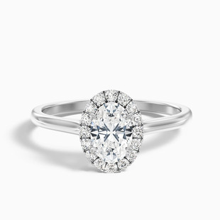 纯18K金河南鸽子蛋钻石戒指女培育钻 30分50分 1克拉人工带钻钻戒