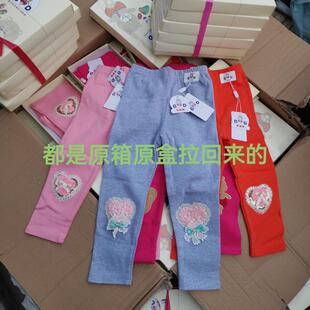处理小中女儿童装春秋款纯棉弹力糖果色洋气百搭小脚打底裤