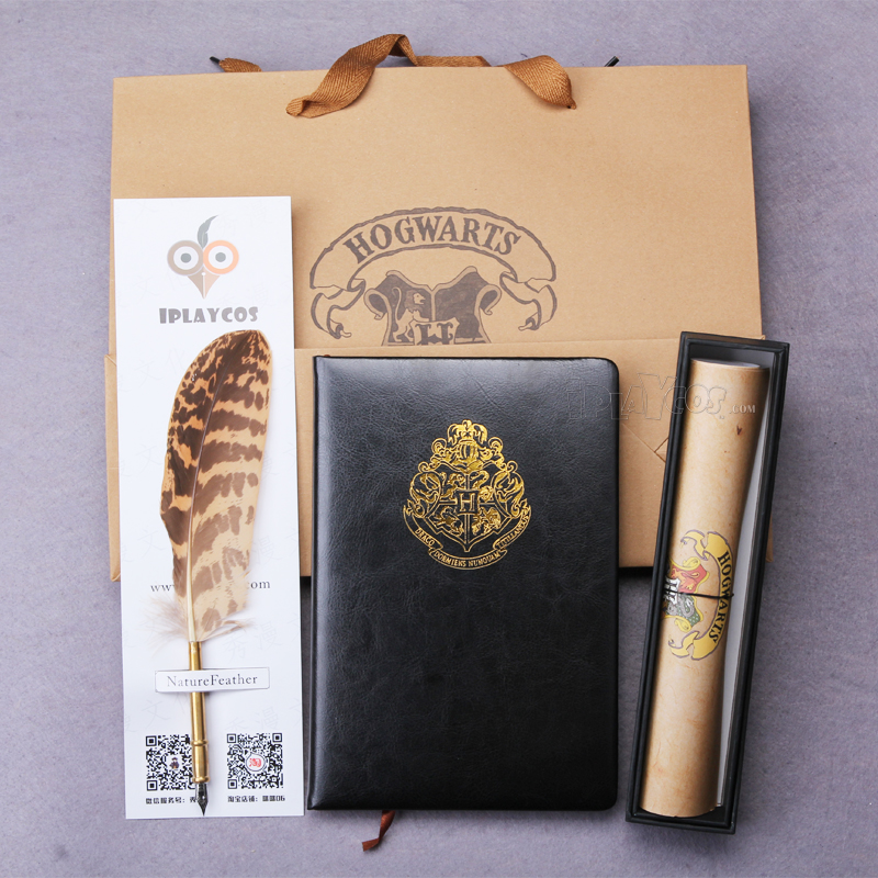 哈利波特周边文具羽毛笔霍格沃兹笔记本录取通知信创意礼物