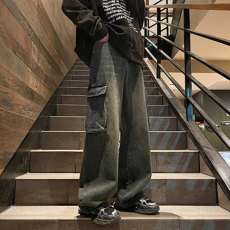 男工装直筒宽松牛仔裤XZ405-1-K14-P70控108,男装牛仔裤,星座405-1