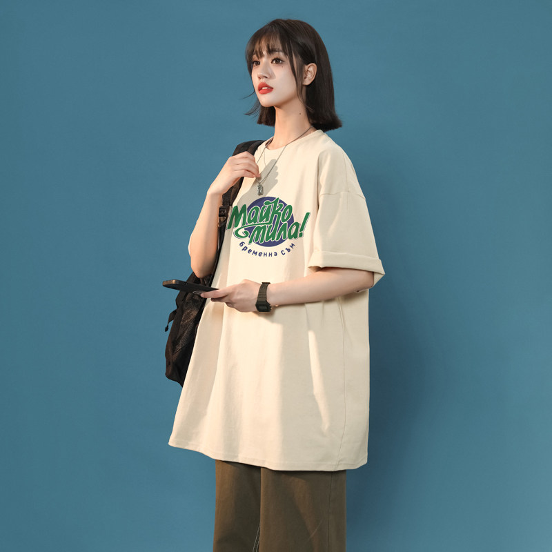 中性风夏季潮流宽松男短袖休闲圆领大码T恤衫XZ405-1-T24-P25，男装T恤，星座405-1