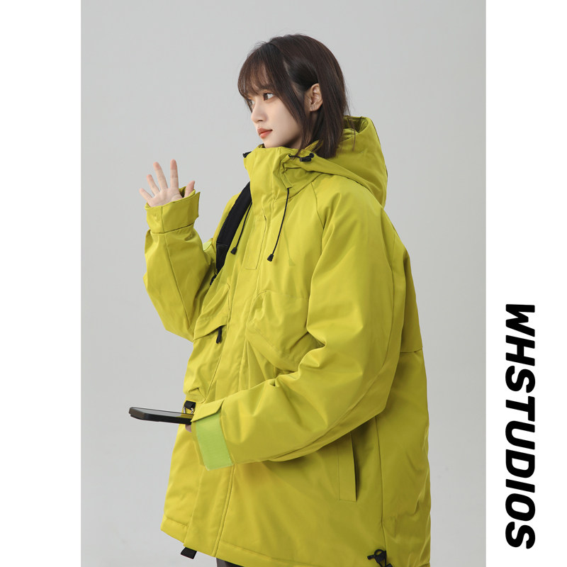 女装类目2024冬季潮流大码棉服宽松连帽冲锋棉衣XZ405-1-Y66-P120,女装棉衣/棉服,星座405-1