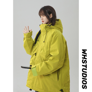 女装类目2024冬季潮流大码棉服宽松连帽冲锋棉衣XZ405-1-Y66-P120图片