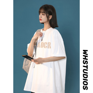 女装类目ins港风宽松夏女士t恤上衣短袖半袖XZ405-1-T18-P25