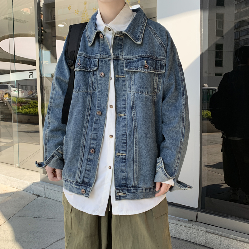 3秋季男港风牛仔衣休闲长袖牛仔褂外套XZ405-1-JK21-P85，男装夹克，星座405-1