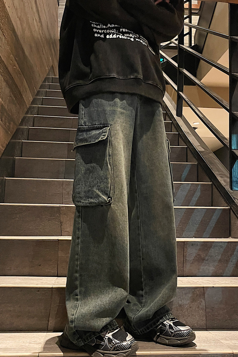 男工装直筒宽松牛仔裤XZ405-1-K14-P70控108,男装牛仔裤,星座405-1