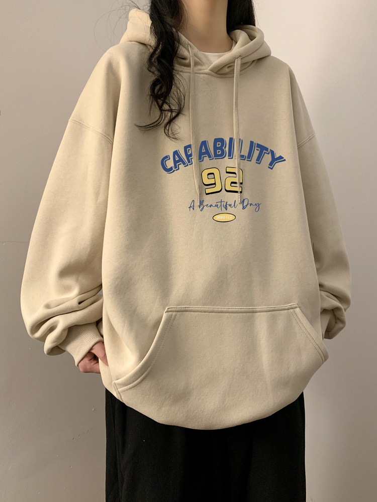 中性风秋冬420克男士大码连帽宽松卫衣外XZ405-1-WY01-P55-加绒65,男装卫衣,星座405-1