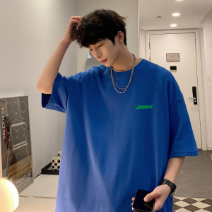 潮流男士宽松短袖上衣大码夏季新品港风T恤XZ405-1-T23-P25图片