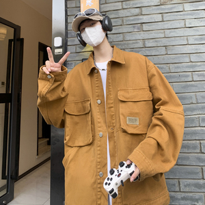 3男士宽松工装牛仔夹克外套XZ405-1-JK6620-P95控128图片
