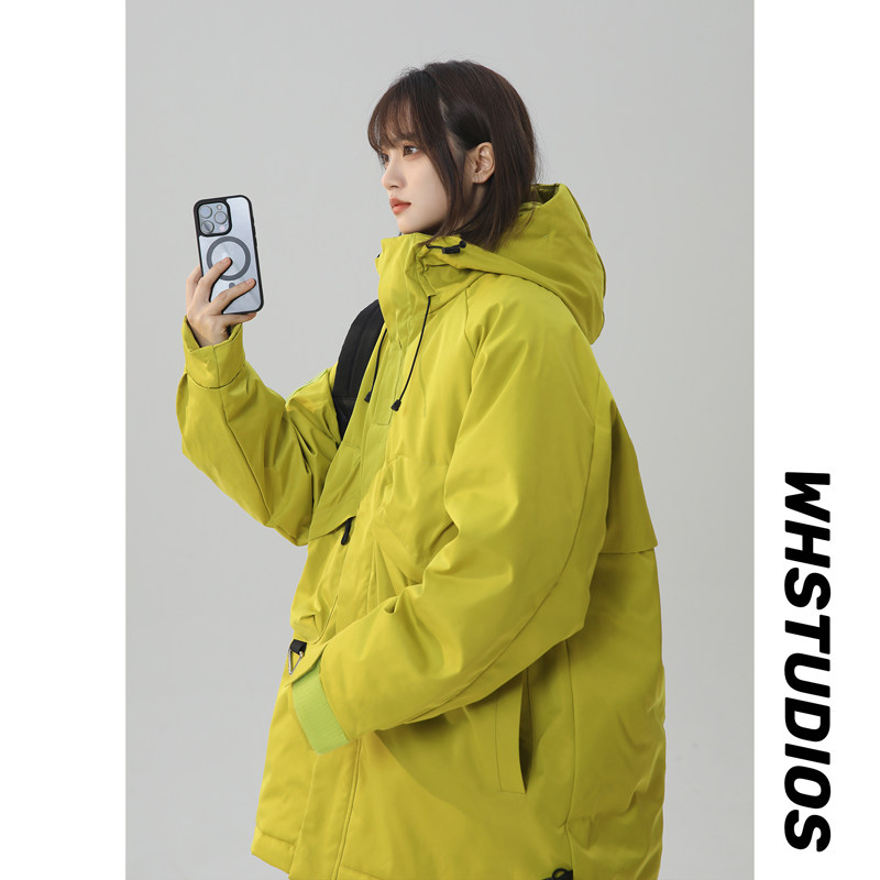 女装类目2024冬季潮流大码棉服宽松连帽冲锋棉衣XZ405-1-Y66-P120,女装棉衣/棉服,星座405-1