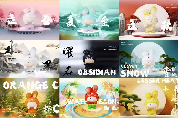 正品新款折耳兔的时间旅行系列萌粒盲袋带编号手办潮玩礼物女盲盒