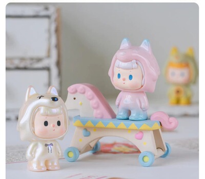 不二限定狼兔mini盲盒系列说一不二的兔子正品萌粒潮玩摆件