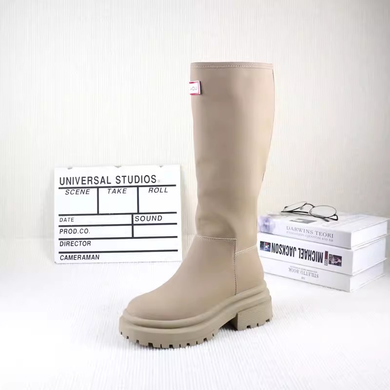 高跟套筒时尚百搭女高筒骑士靴