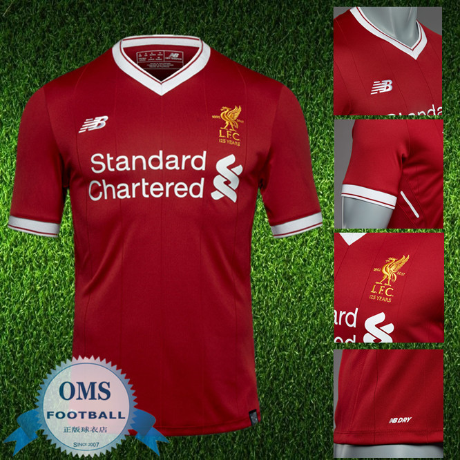 nb正品 10年老店 罕有现货 利物浦17-18赛季主场 红箭三侠球衣