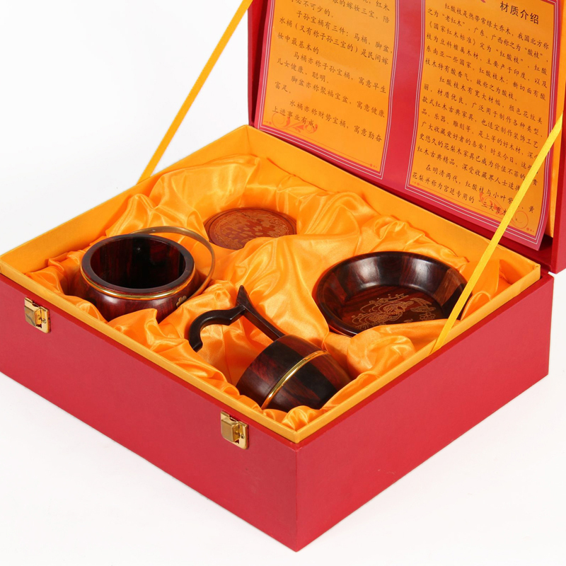 子孙陪嫁工艺品新婚宝桶木雕