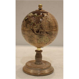 木铁大理石印度地球仪摆件客厅书房壁橱礼品(不作教学使用)
