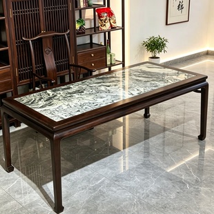 非洲黑檀木马蹄画案红木家具书桌书房家具全实木画案桌子干泡台
