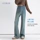孕期可调节不勒肚子长裤 外穿休闲微喇阔腿裤 春季 孕之彩孕妇牛仔裤