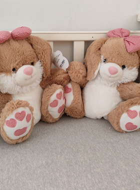 原单DORE可爱粉色熊兔毛绒玩偶公仔安抚垂耳兔毛绒玩具陪睡礼物