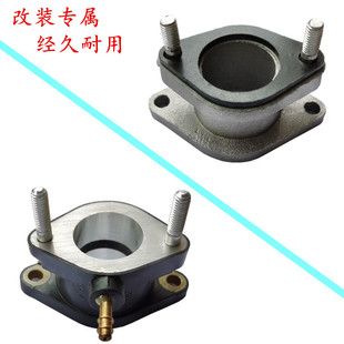 适用于改装铃木王摩托车GS125 GN125EN化油器接口改装CG125铝接头