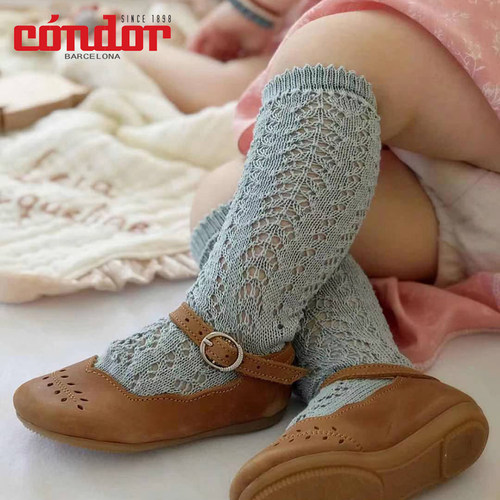西班牙condor婴幼儿金丝中筒网袜
