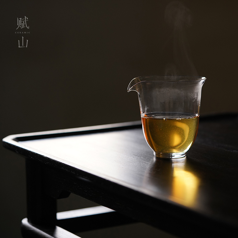 赋山堂官方丨泡茶公道杯玻璃高档加厚分茶器倒茶海大容量茶具配件