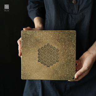 赋山叙官方丨纯钛茶盘钛合金壶承干泡台方形带储水式金属茶道配件