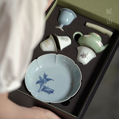 【赋山叙官方】夏安礼盒茶具套装