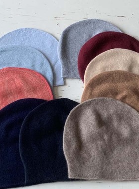 清仓  少量 出欧洲 100山羊绒帽子 灰色 秋冬 女  休闲帽