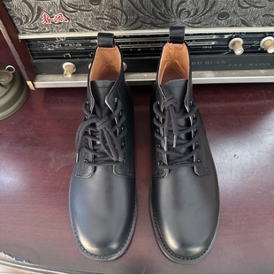 87式舰艇高腰皮鞋军迷真皮高帮男士皮靴水兵靴头层牛皮大头皮鞋