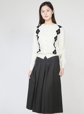 Sweet Basil/紫淑2025年冬新品女装专柜同款舒适修身百褶半裙