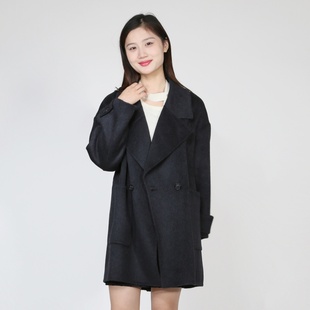 专柜同款 Sweet 女装 紫淑2025年冬新品 简约通勤外套毛呢大衣 Basil