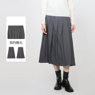 Basil 时尚 紫淑2025冬女装 专柜同款 百褶中裙腰裙 新品 Sweet