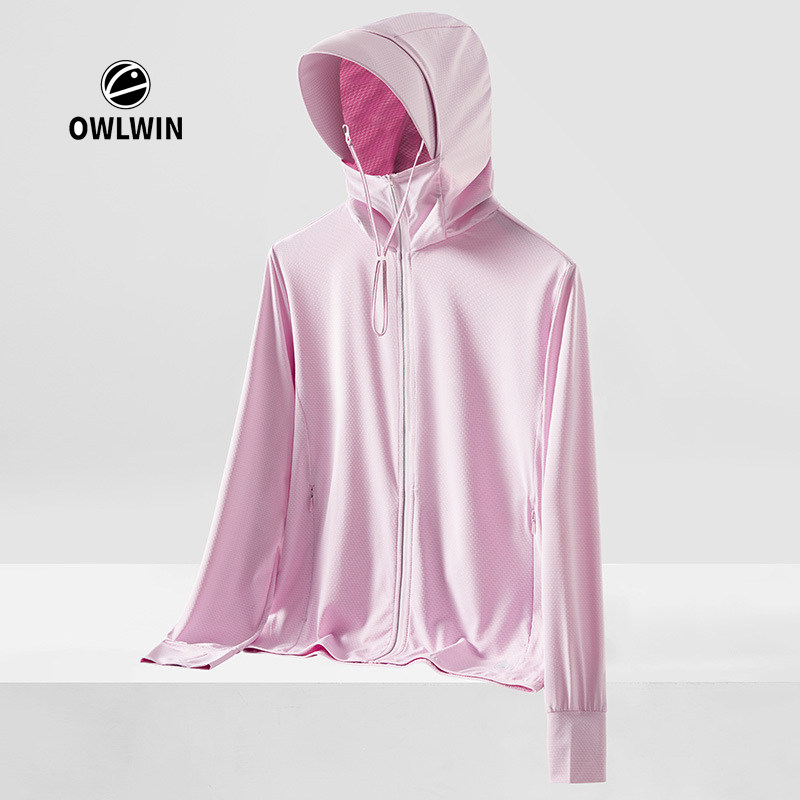 女款防晒衣钓鱼骑行夏季冰丝薄款透气户外防晒服可拆卸帽檐UPF50+