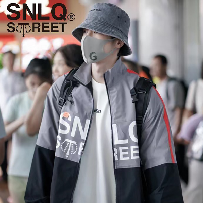 【高瀚宇同款】SNLQ street夹克外套男女同款宽松休闲运动冲锋衣