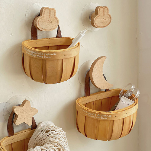 ins风手工编织小巧厨房姜蒜收纳