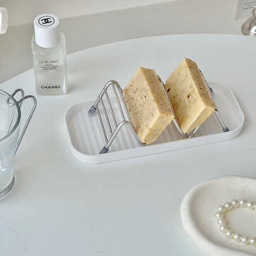 304不锈钢肥皂架带托盘沥水架