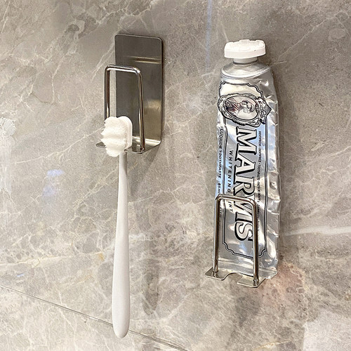 不锈钢牙刷架漱口杯收纳置物架