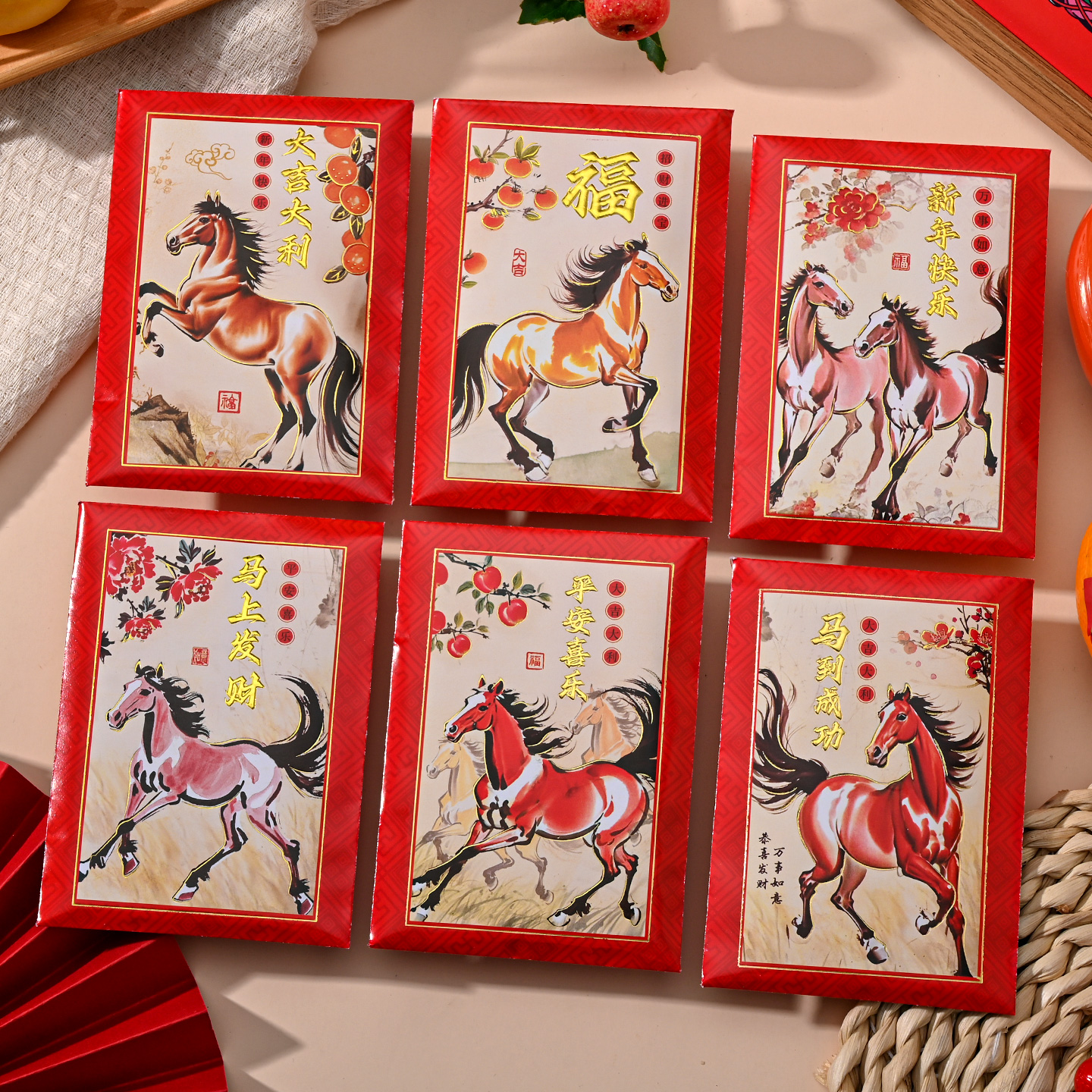 国风2026马年红包新款创意中式卡通马生肖利是封过新年红包袋定制