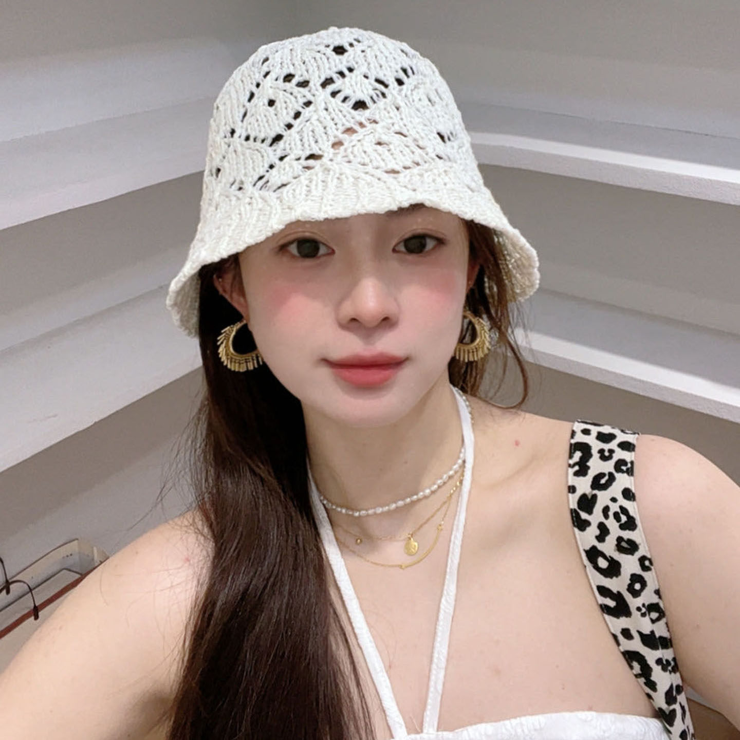 2026新款夏薄镂空渔夫帽女遮阳