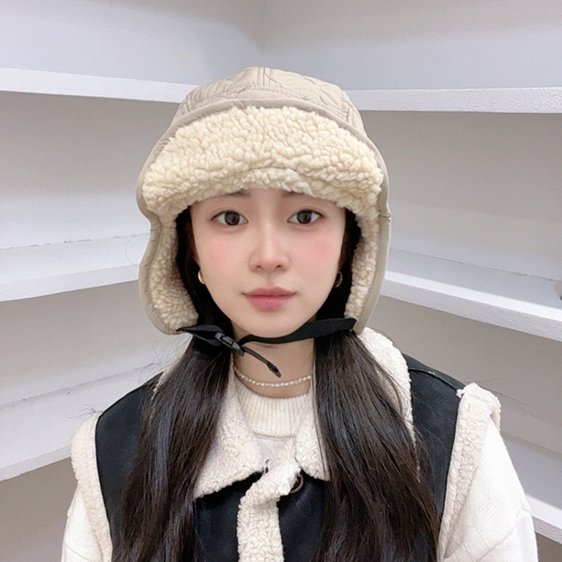 雷锋帽女双面戴东北棉帽