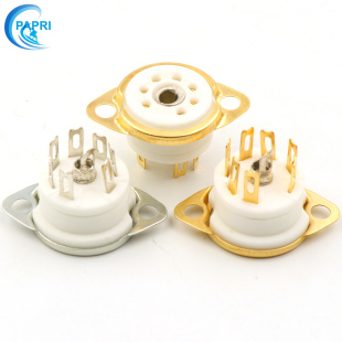 GZC7 小七脚插座 镀金 用于 小7脚电子管座 6J2 6J4 6J3 6J1