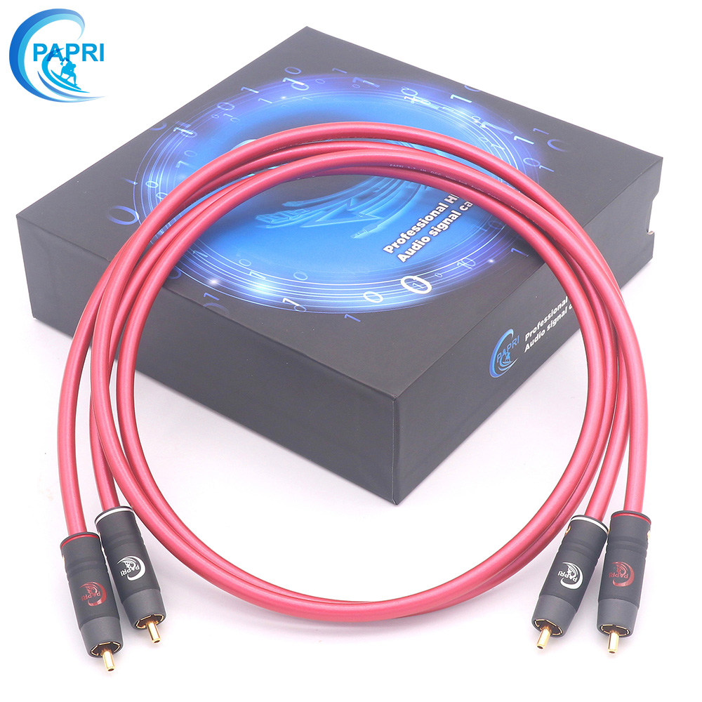 PAPRI S-7RCA发烧信号线6N单晶铜双莲花头音频线音响功放连接线