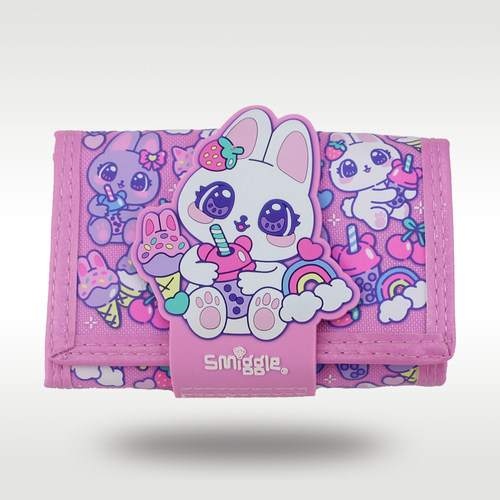 澳洲smiggle钱包儿童可爱卡通糖果兔三折大容量钱包女孩
