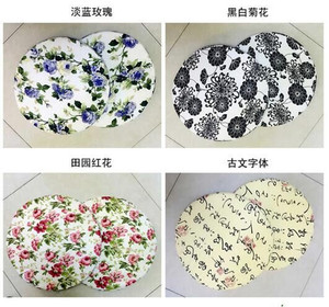 藤椅U型加厚海绵坐垫纯色田园可拆洗方形椅子坐垫抱枕 软垫