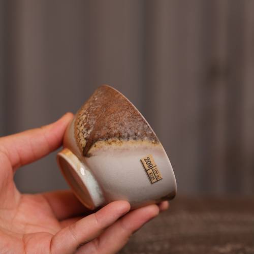 209号 纯手工柴烧 茶杯 主人杯 容量约100ml 景德镇陶瓷