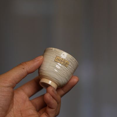 160号 纯手工柴烧 高白泥 主人杯 茶杯 容量约30ml 景德镇 陶瓷